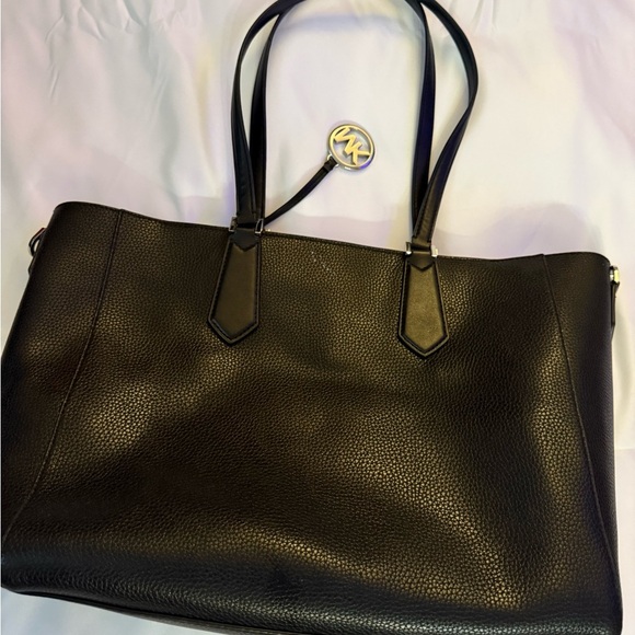 Michael Kors Black Structured Leather Tote - Picture 7 of 8